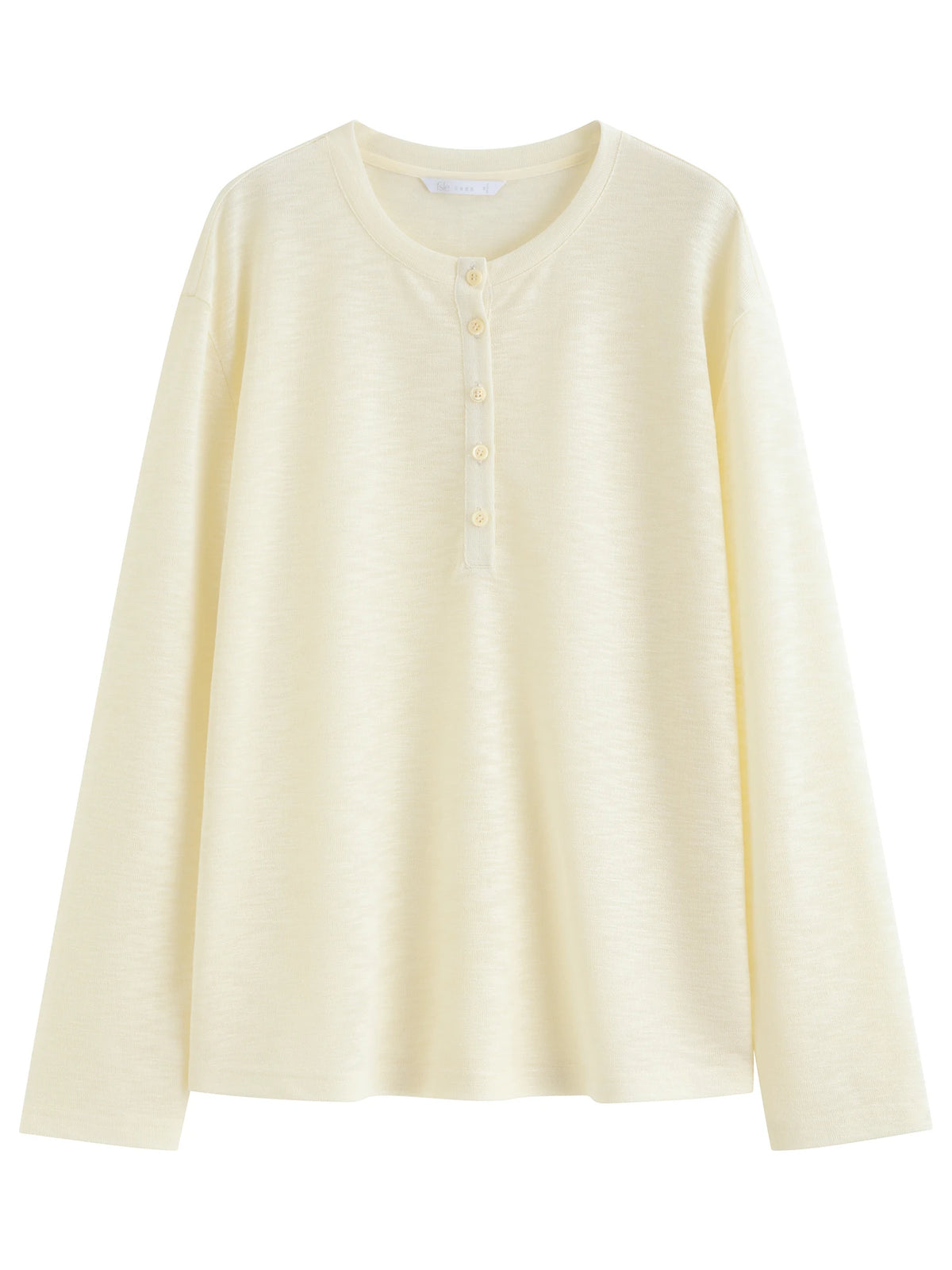 FSLE 2026 Summer Women's Lightweight Long Sleeve T-Shirt with Half Open Round Neck - Casual Cover-Up Top for Daily Outings