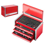 Geinxurn Tool Set, Heavy-Duty Red Tool Chest with 4 Drawers, Professional Socket for Auto Repair, Home Maintenance