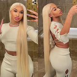 HD Transparent 613 Blonde Straight 200 Density 13x4 13x6 Lace Front
