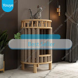 I L Solid Wood Cat Nest Cat Climbing Frame Space Capsule Cat Villa Nest Shelf Pet Toy Scratchers Products Furniture Accessories