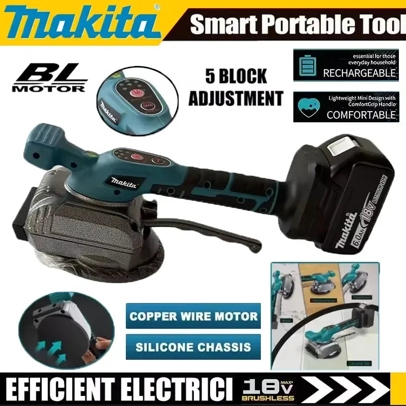 Makita Tile Vibration Leveling Machine 5-SPEED Adjustable Cordless Tile Installation Tool Wall Floor Power Tool For 18V Battery