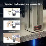 ATOMSTACK S40 Pro Laser Engraving Machine Power Adjustment 24W/48W with Air Assisted Wood Metal Cutting CNC Machines