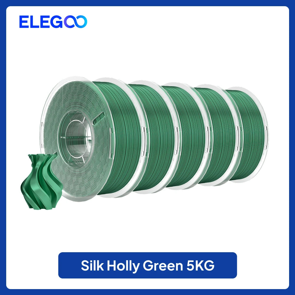 ELEGOO 5KG/10KG 1.75mm Silk PLA Filament,3D Printer Filament 1kg Gold Silver Fits for Most FDM 3D Printers