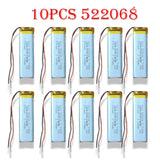 New Original 522068 3.7V 850mAh Rechargeable Polymer Lithium Battery Electronic Products Small Fan Digital LED Light MP3 MP4