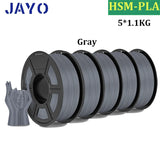 JAYO 3D Printer Filament  PETG PLA HSMPETG PLA PLUS 1.75mm 5Rolls 3D Printing Materials for 100% No Bubble &FDM 3D Pen DIY Gift