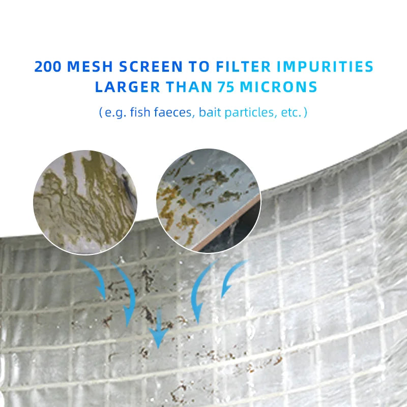QihangRAS Home Use Garden Pond Filter 5m3/h Seive Filter for Koi Pond Aquaculture Equipment Aquarium Fish tank Mesh Sieve Filter
