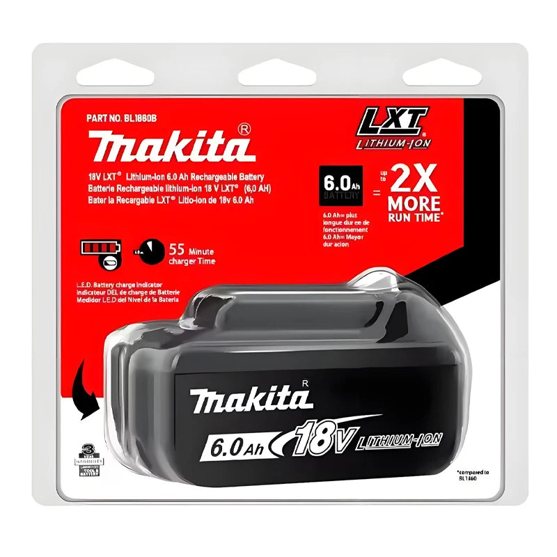 Original Makita battery 18V 6Ah rechargeable battery, BL1850 BL1860 BL1890 BL1860B power tool 18V 6000mAh Makita lithium battery