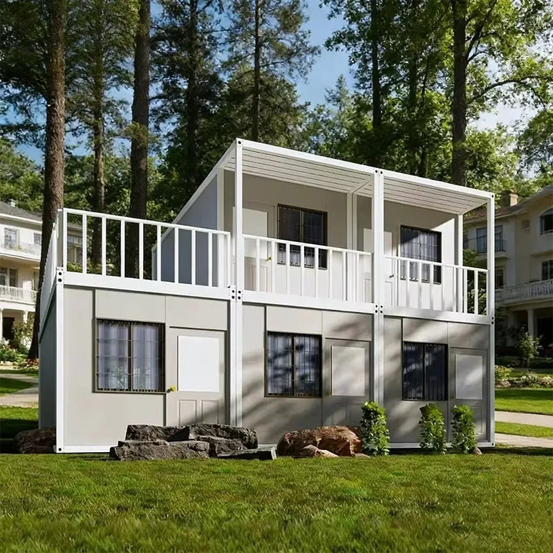 Wood Grain Finish Foldable Expandable House Portable Prefab Container Home Natural Look Exterior Decorative Panel Modular Cabin