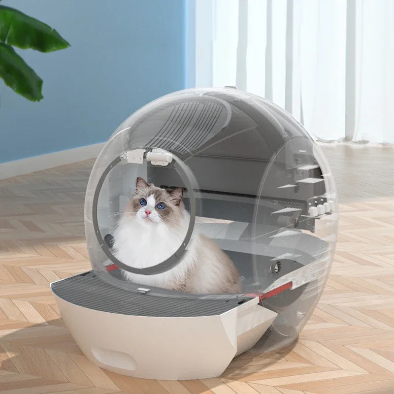 Smart Self-Cleaning Cat Box,Automatic Cat  Cleaning Robot with 65L+9L Large Capacity/APP Control