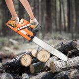 72cc Gas Powered Chainsaw with 24'' Guide Bar Saw Chain 2-Stroke Engine Cut Wood for Wood Cutting Tree Logging, Manganese Steel