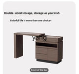 LH telescopic bar integrated cabinet Italian minimalist small apartment sofa side cabinet