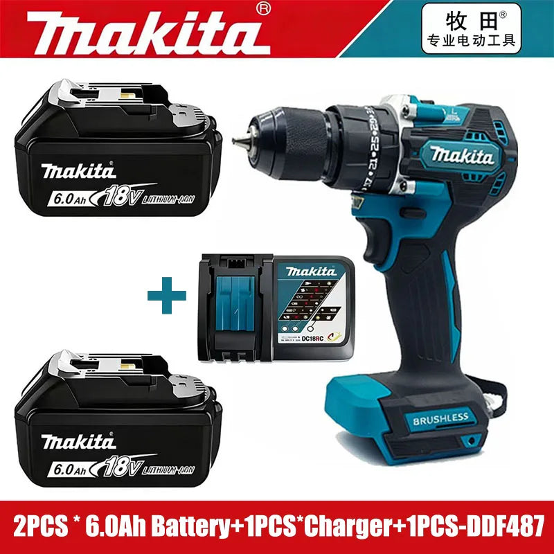 100% Original Makita BL1860B 18V 6Ah Lithium Battery Rechargeable,Compatible With BL1830 BL1850 Makita 18V Power Tool Battery