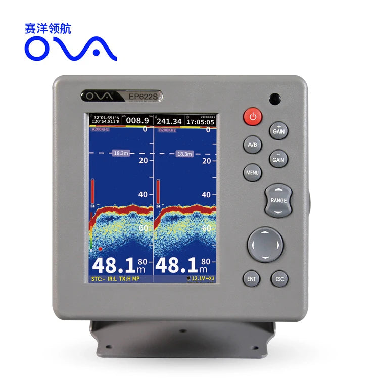 OVA Echo Sounder Marine Depth Sounder System with Transducer Fish Finder Product