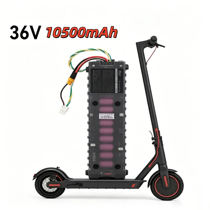 36V 10500mAh Lithium Battery Pack 10S3P for Xiaomi M365 Electric Scooter Waterproof Bluetooth Communication Long Range 30KM