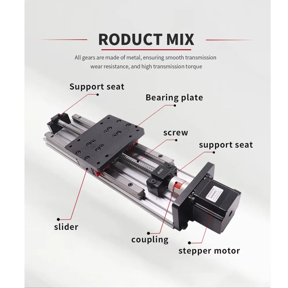HPV6 NEMA23 ball screw SFU1204 with Linear Guides HGH15 HIWIN  same size with 2.8A stepper motor for 3D printer