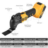 DEWALT  Brushless Quick Release Oscillating Tool Multifunctional Electric Cutting Tool Renovator For Dewalt 20V Battery Powered