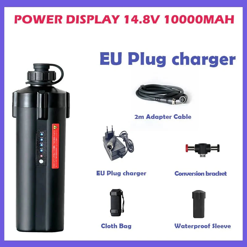10Ah Power Display 14.8V 10000mAh Sea Fishing Electric Reel Battery For SHIMANO 600DH 1000EJ DAIWA 600MJ 500MJ Droplet Wheel