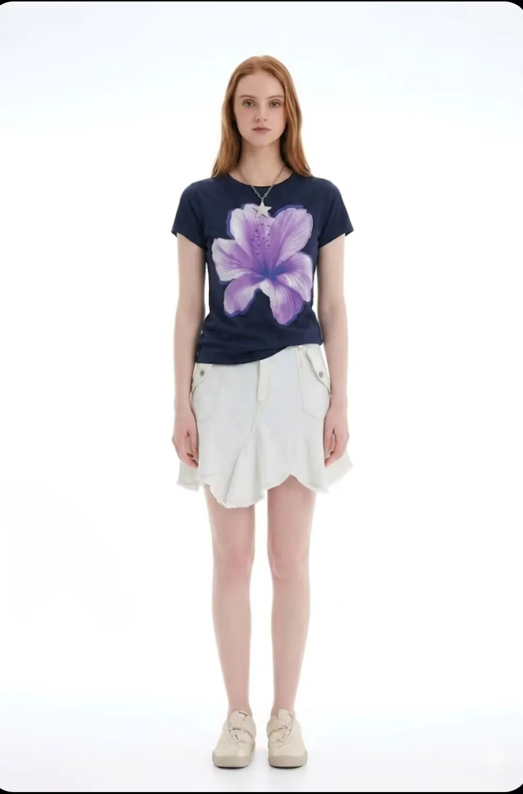 Spain New Fashion Comfortable Stretch Slim, Loose Stripes and Other Short-Sleeved T-Shirts