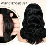 Middle Part Body Wave Human Hair Wig With Bangs for Black Women 3x1 Lace Wigs 230 Density Brazilian 30 36 Inch Wigs for Women