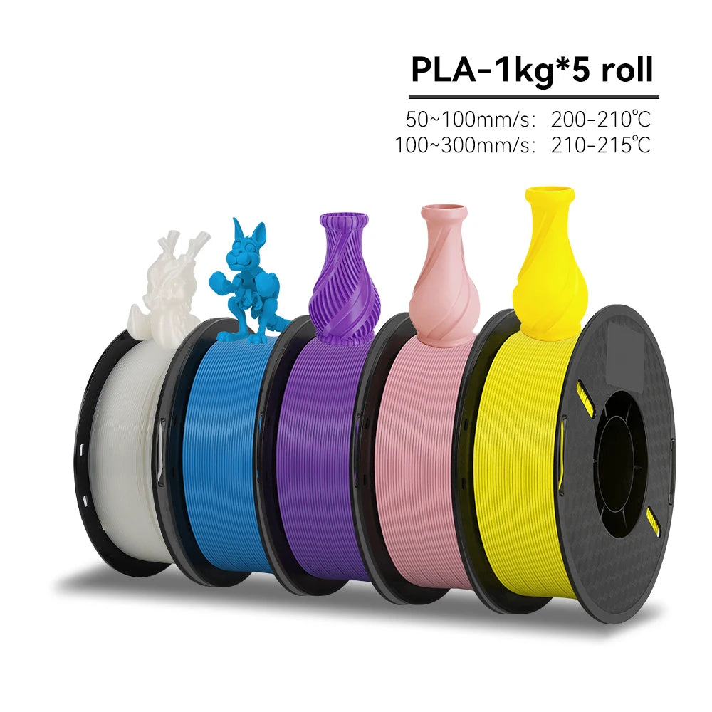 KINGROON High Speed PETG 3D Filament PLA/PETG 5KG 3D Printing Filament 1.75mm 100% Neatly Wound HS Filament 350mm/s Printing