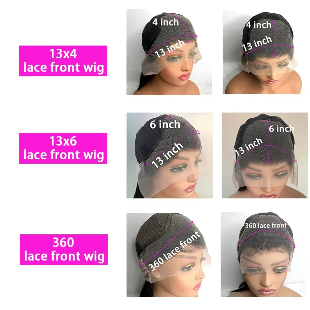 18-46 Inch Natural Black Body Wave 13x6 HD Transparent Lace Front Wig 200 Density Pre Plucked Hairline Supports Various Styling Creations