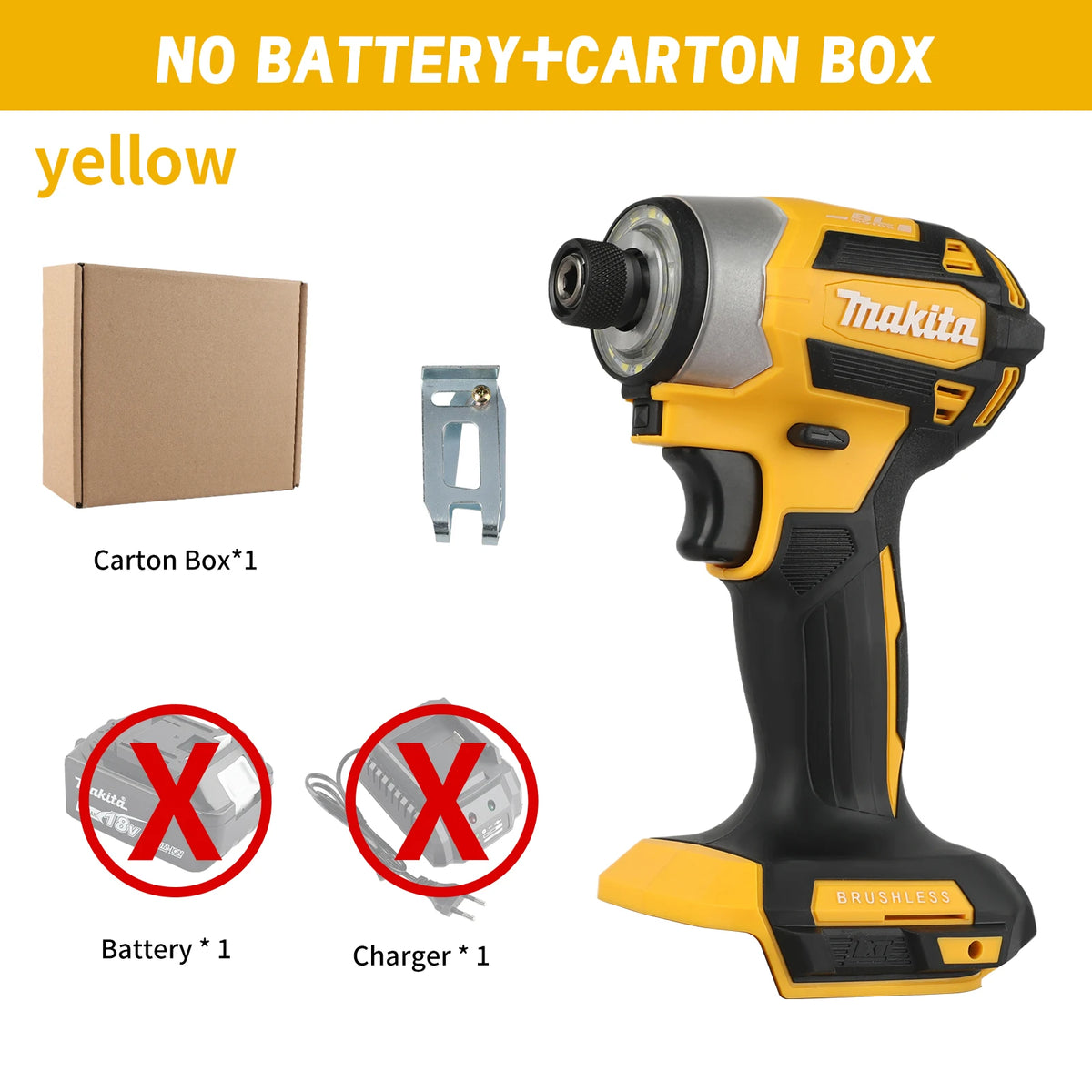 Makita 18V Cordless Impact Driver DTD173 Brushless 180Nm 3600rpm T-Mode for Wood Bolt Drilling Fastening Work