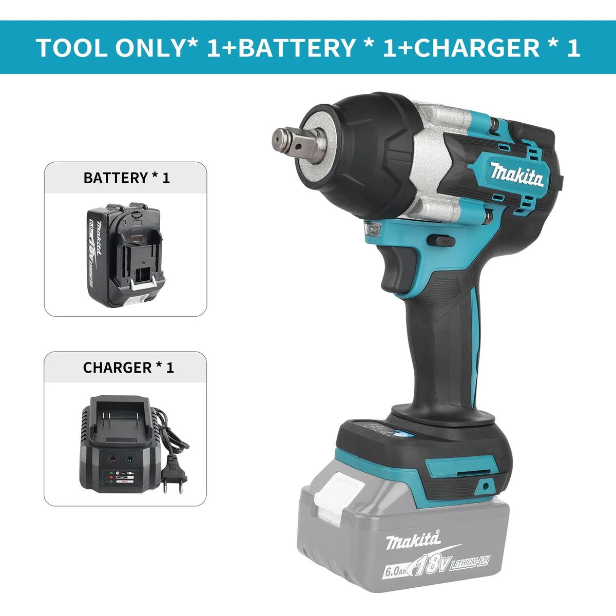 Makita DTW700 18V Cordless Brushless Impact Wrench 1000Nm Torque Dustproof 4-Speed for Light Heavy Duty Fastening Power Tool