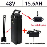48V Folding Bicycle Battery 12Ah 20Ah 30Ah 40Ah 18650 Lithium Battery Suitable for Motor Power 250-800 Watts