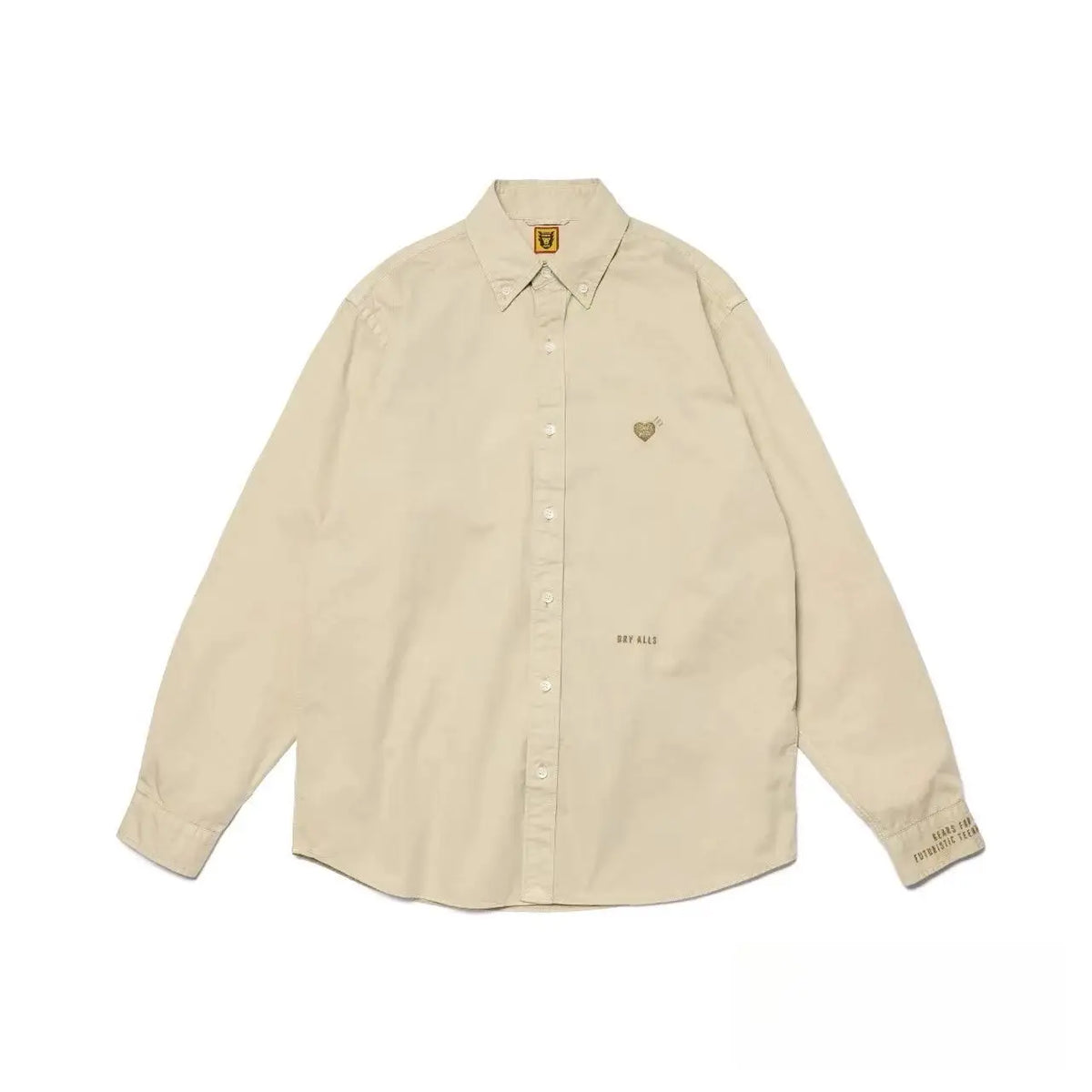 Humanmade Oxford Long Sleeve Shirt Autumn City Boy Casual Embroidered Unisex Top