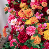 Hot Pink Orange Chrysanthemum Artificial Flower Runner for Event Backdrop Decor Props Wedding Florals Horn Arch Decoration J2357