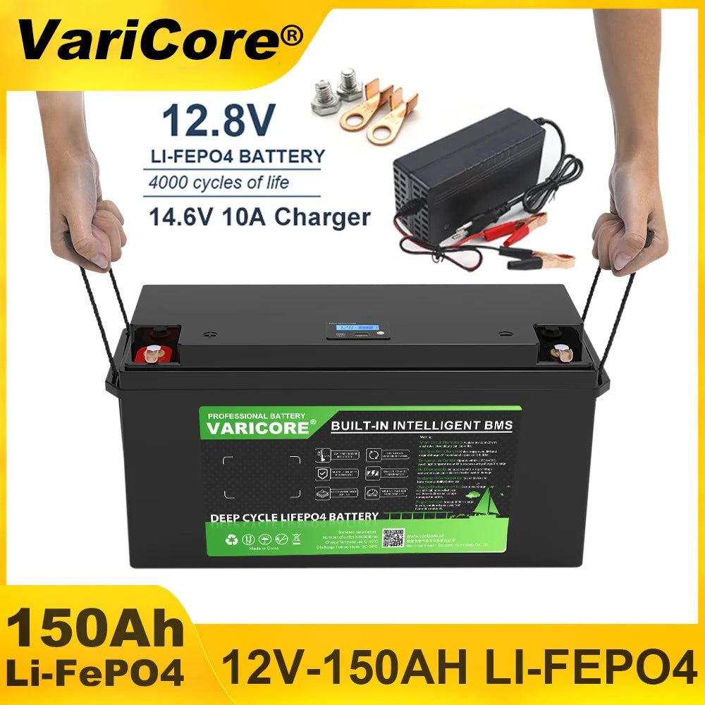 VariCore 12V/12.8v 340Ah 360Ah 200Ah 180Ah 120Ah LiFePO4 Battery Lithium Iron Phosphate Batteries Travel Camp 14.6v Golf Cart