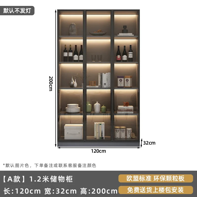 Customized sideboards, high cabinets, light luxury, modern living room storage cabinets, wine cabinets, integrated wall-walled