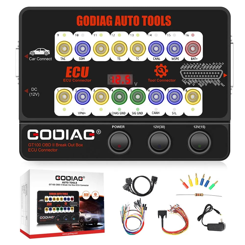 GODIAG GT100+ GT100 Pro ECU Connector OBDII Break Out Box for BMW FEM/BDC CAS4/CAS4+ Test Platform for VVDI2/IM608/K518ISE