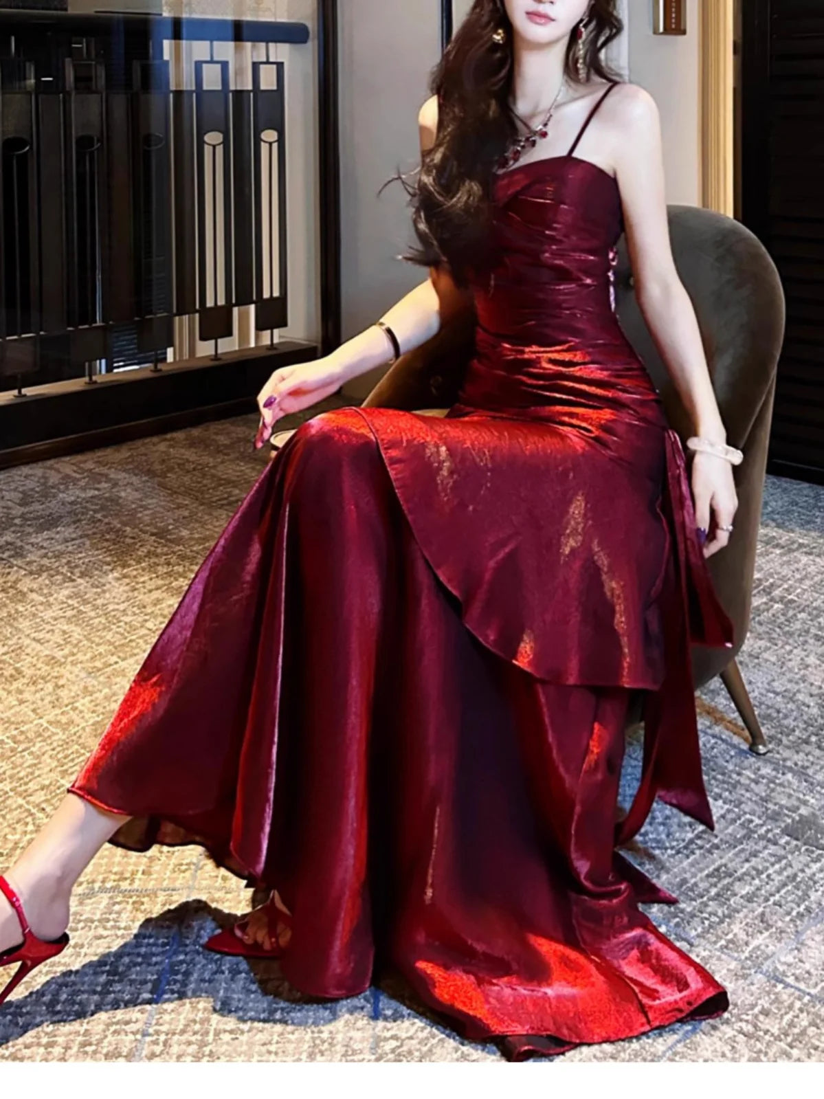 Elegant Mermaid Tulle Skirt Off-Shoulder Birthday Dress Candlelight Night Song Luxury Strapless Gown for Women Summer Party D...