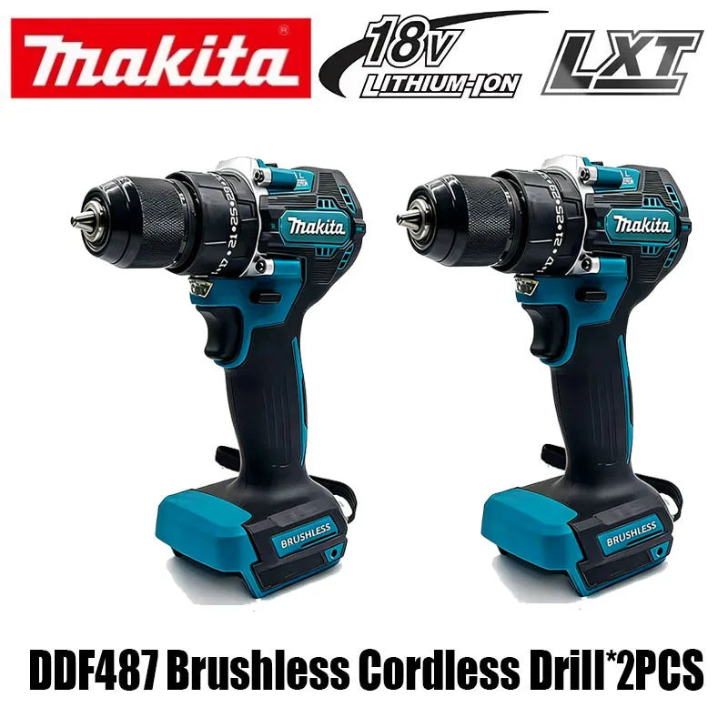 Genuine Makita 18V 6Ah 5Ah Rechargeable Battery for Makita Power Tools Li-ion Replacement 18v Battery+charger+Electric Drill