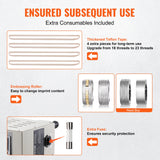 SucceBuy Vertical Band Sealer 6-12 mm Seal Width Continuous Bag Band Sealing Machine for 0.02-0.8 mm Plastic Bags Films Packing