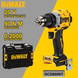 DEWALT 20V XR Brushless Cordless Electric Driver with Tool Box 1/2'' Drill Compact Electric Screwdriver Set DCD800NT