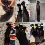 Queenlike 30 Inch Human Hair Bundles Brazilian Raw Hair Weave 1/3/4