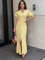 Tossy Fashion Knit Cardigan Maxi Dress Summer Women Chubby Loose Elegant Vintage Evening Party Dress Female Knitwear Long Dress