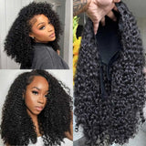 Headband Wigs Human Hair Deep Water Wave Human Hair Wigs 200% No Lace No Glue Machine Made Wig Beginner Friendly Curly Wigs