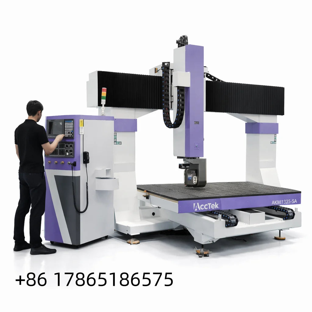 ACCTEK 5 Axis CNC Engraving Milling Machine for Wood Plastic Aluminum Mold CNC ROUTER