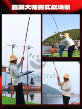 HUA's new Dragon Carp 5th Generation fishing rod fresh water pole ultra-stiff ultra-light suitable for all waters and big fish