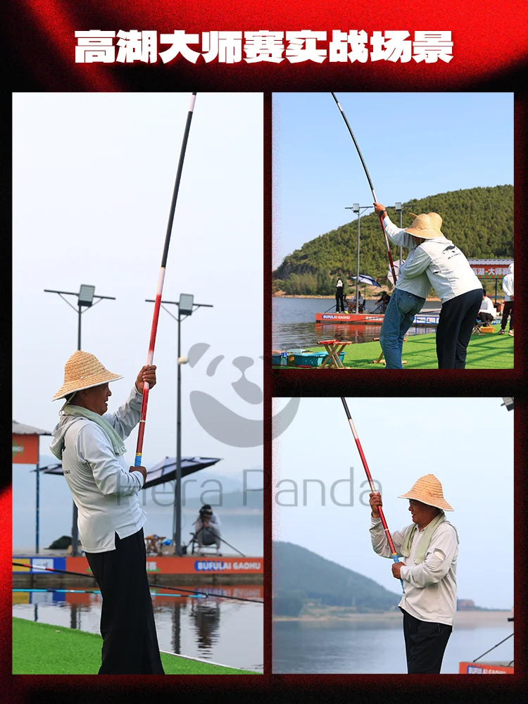 HUA's new Dragon Carp 5th Generation fishing rod fresh water pole ultra-stiff ultra-light suitable for all waters and big fish