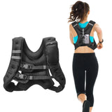 Weighted Vest 20 lbs Weight Vest with Reflective Stripe Adjustable Buckle Body Weight Vest for Men Women Workout Equipment