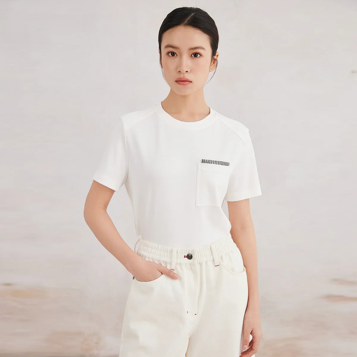 K3063W Luxury Clothing 100% Pima Cotton T Shirts High Quality Summer T-Shirts