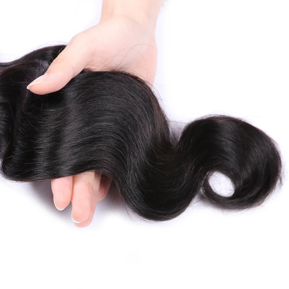 Natural Colored Body Wave Human Hair Bundles For Women Remy Hair Extensions 1/3/4 Pcs Natural Body Wave Weave Bundles 10-40 Inch