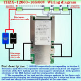 16S 60V 40A Lithium Polymer Battery Protection Board 3.7V Same Port PCM PCB DIY 60V Scooter Li-ion Battery Pack BMS with Balance