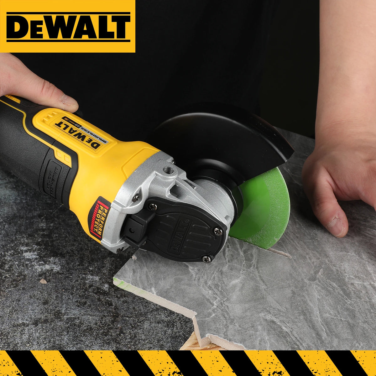 DEWALT DCG406 125MM 4-1/2" Angle Grinder 18V Brushless Maglev 9000RPM 414N Recoil Brake for Metal Stone Cutting Grinding
