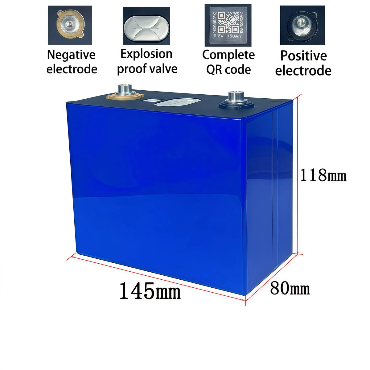 1-16PCS 3.2V 160Ah LiFePO4 New Grade A Battery Lithium Iron Phosphate For DIY 12V 24V Car Motor Batteries Modification Duty-free