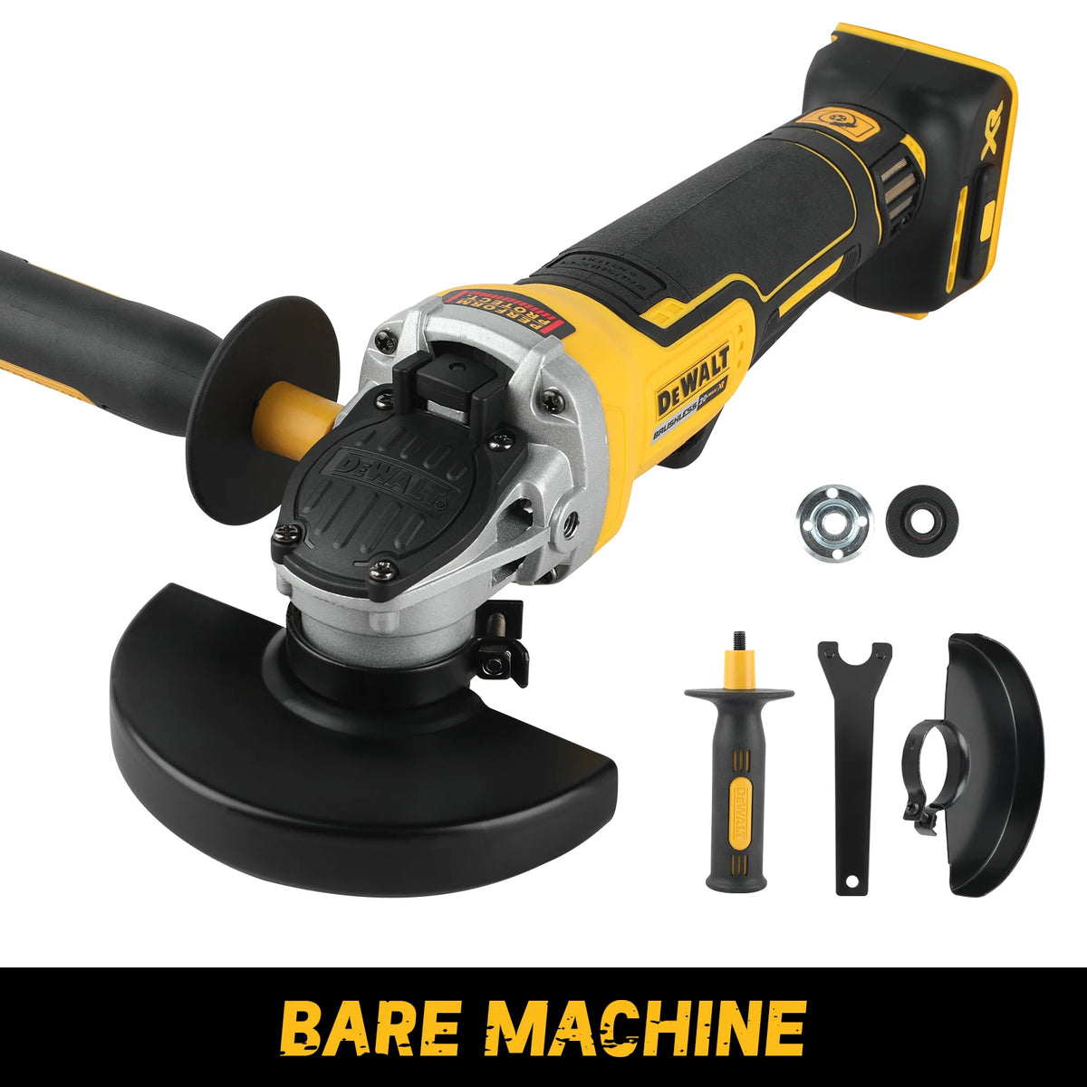 125mm Brushless Angle Grinder DEWALT 406 20V Comfortable Ergonomic Handle for Metal Stone Cutting and Polishing Jobs